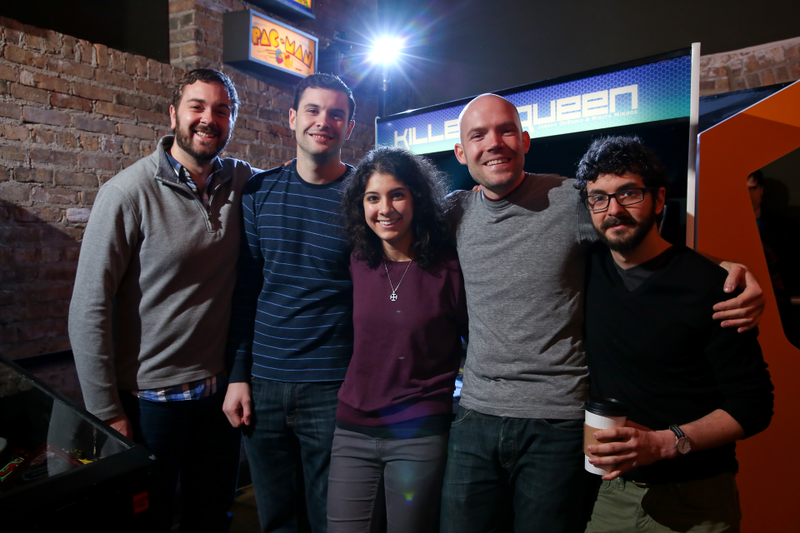 The members of Bike-A-Bee Hive Five, from left to right: Henry Birdseye, Joe Panozzo, Katie DiPiero, Greg Wohlwend, Tommy Maranges